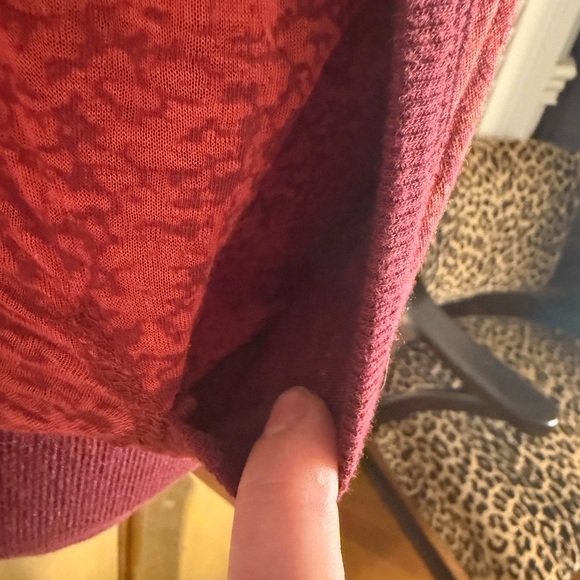 Cruel Zip-Up Hoodie Red Burnout Rhinestone Embellished Size M - Picture 3 of 11